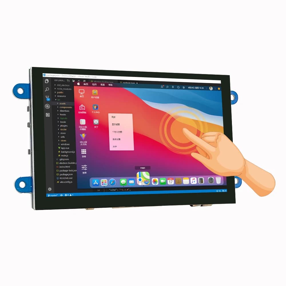 Compatible 5 Inch Mini Touch Screen-Display hdmi HD(H) 800x480 support for portable Raspberry PI 5 IPS Portatil MonItor
