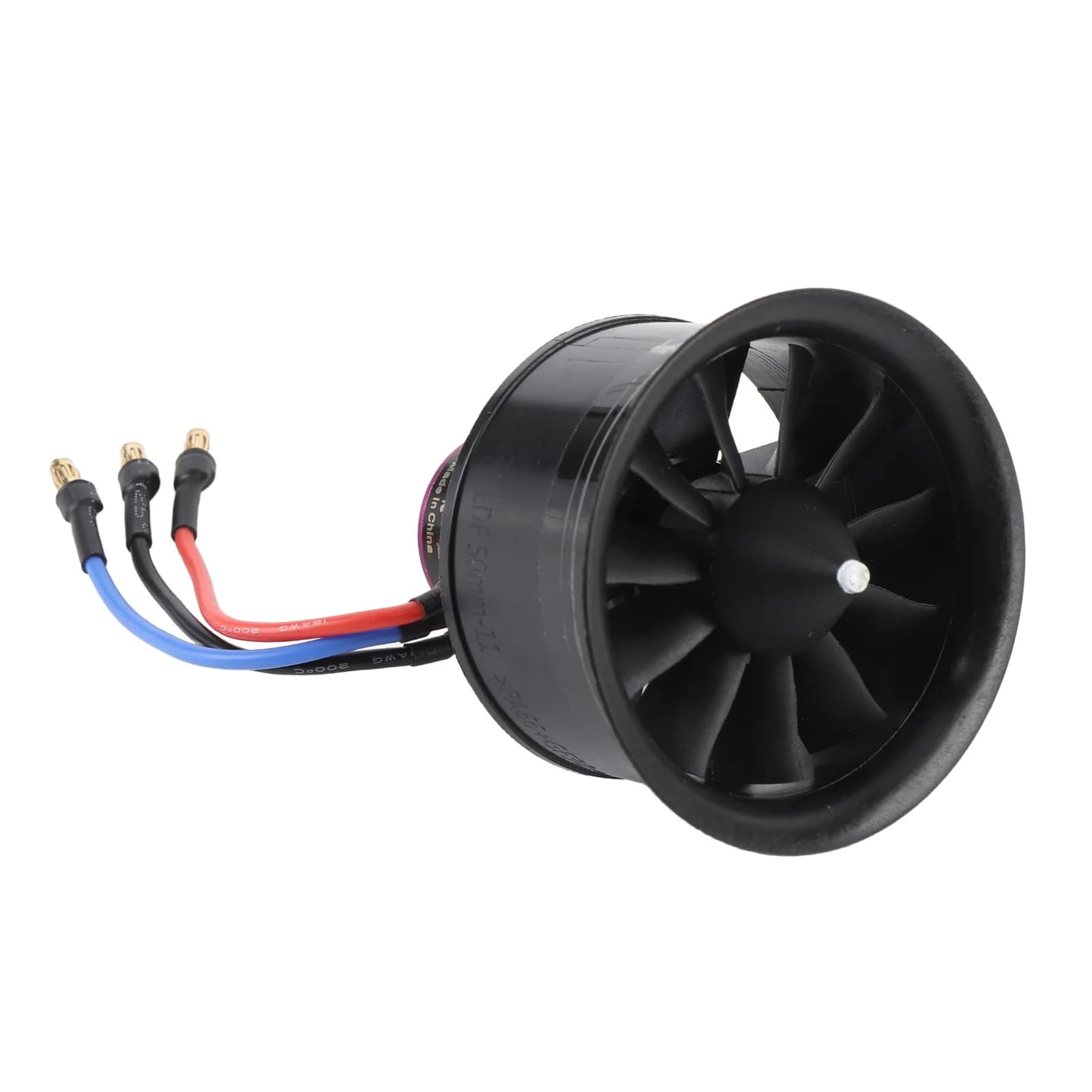 Ventola Intubata Elettrica EDF 50mm a 11 Pale per Aeromodelli RC, Batteria Consigliata 5S 1800mAh 35C