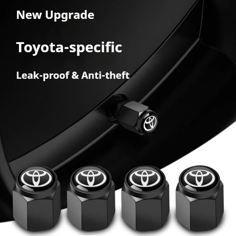 Metal pneumatic valve caps, 5 pieces, dustproof and waterproof, for Toyota Hilux Yaris Corolla Camry CHR Auris Tacoma, car accessories