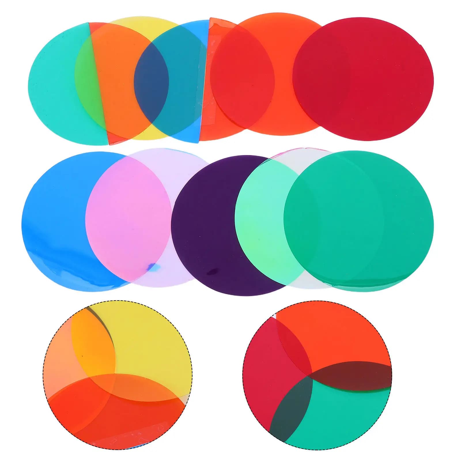 10 Pezzi Filtri in Gel per Illuminazione a Luce Calda, Fogli di Plastica Colorati Autoadesivi, Filtri di Diffusione Luminosa per Decorazione Casa