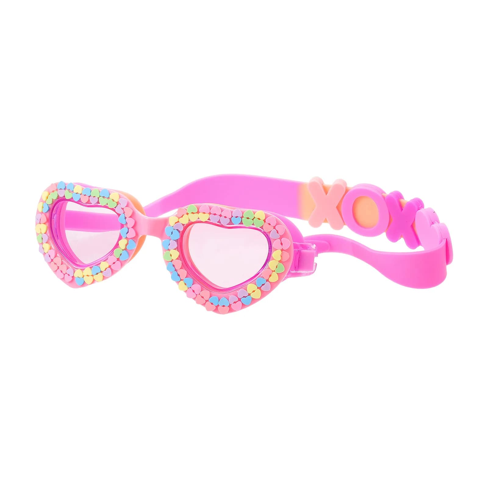Swim Goggles Cute Cartoon Heart Design Anti-Fog Waterproof Clear Vision Swimming Glasses for Pool Water Activities