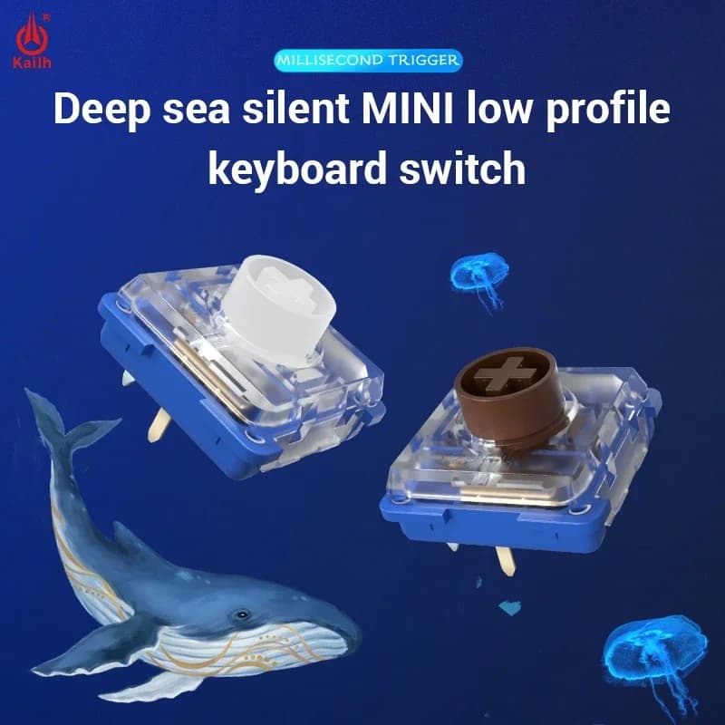 Kailh Deep Sea Silent Mini Switch Low Profile Switches 1353 RGB Mechanical Keyboard Island MINI Tactile Linear DIY Hitbox Switch