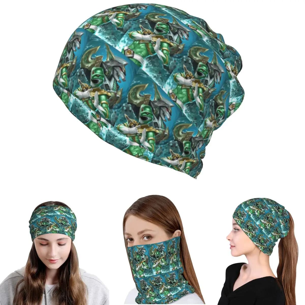 Mighty Morphin Power Ranger Bandana Neck Gaiter Wrap Sciarpa Multiuso Balaclava Beanies Cappello Unisex Adulto Traspirante
