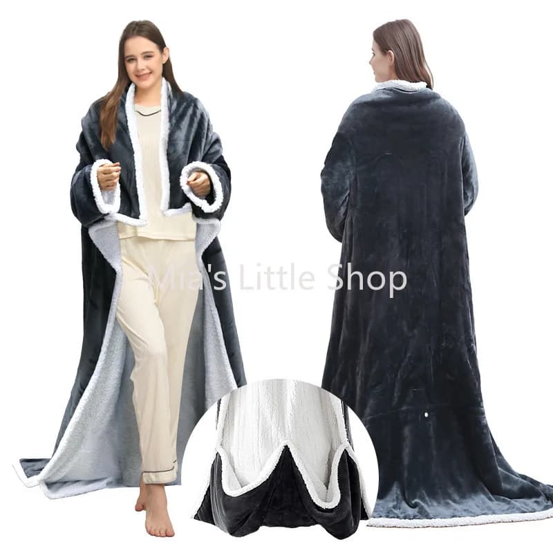 household with sleeve blanket wearable heating blanket constant temperature electric blanket with foot pocket
