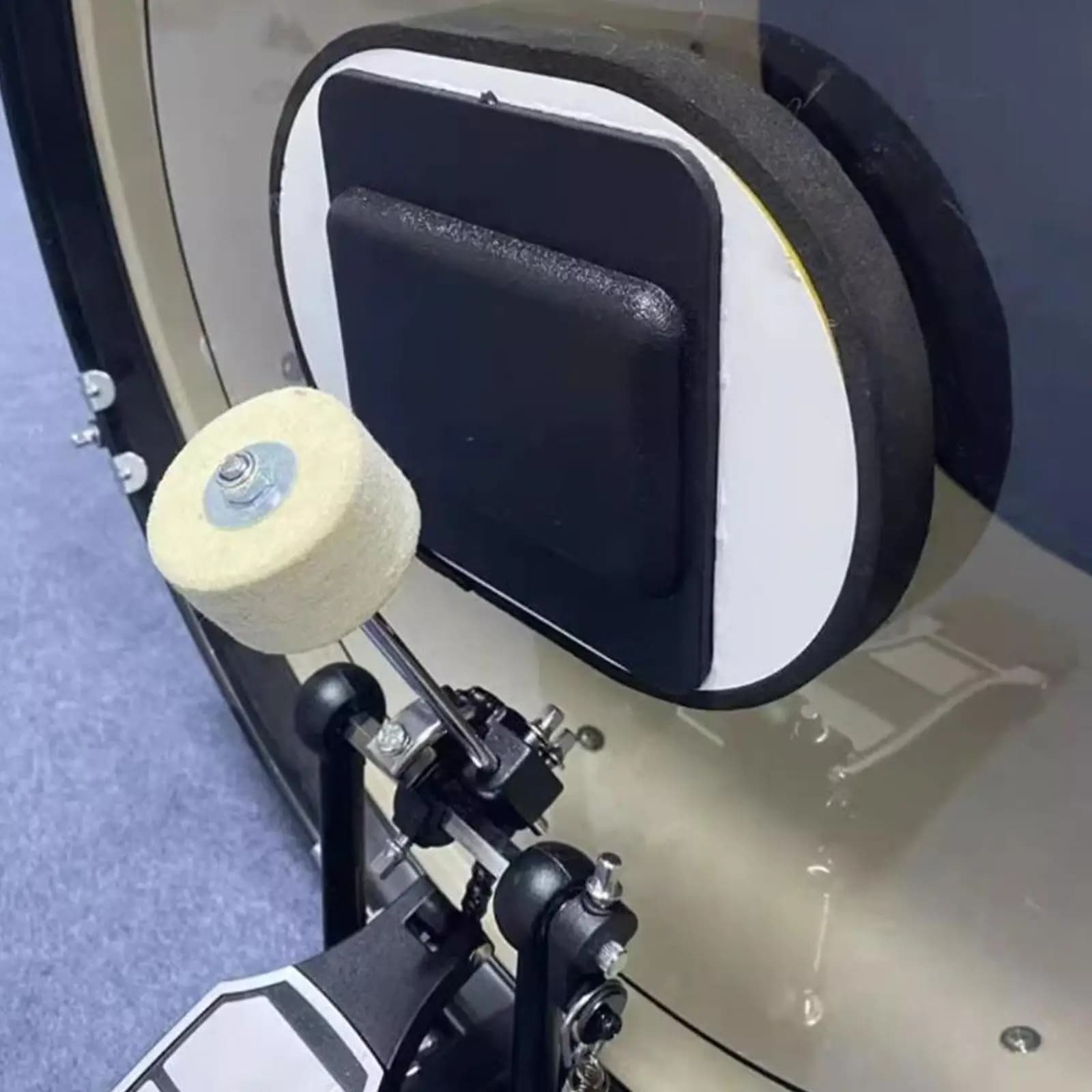 Tappetino muto per grancassa Portatile che riduce il rumore Accessori per percussioni leggeri Robusto smorzatore per pad per pratica di grancassa silenzioso
