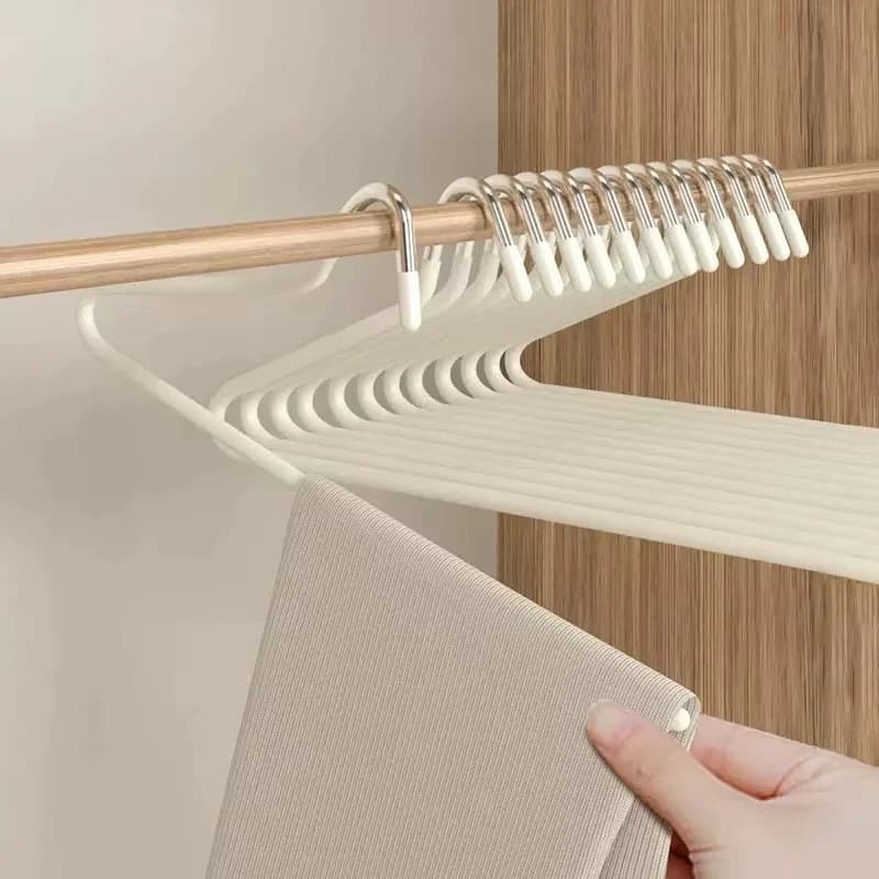 10 pcs Goose Type Z Type Dip Plastic Pants Rack Camera Telescopic Dorm Dresses Multi Layer Rack Pants