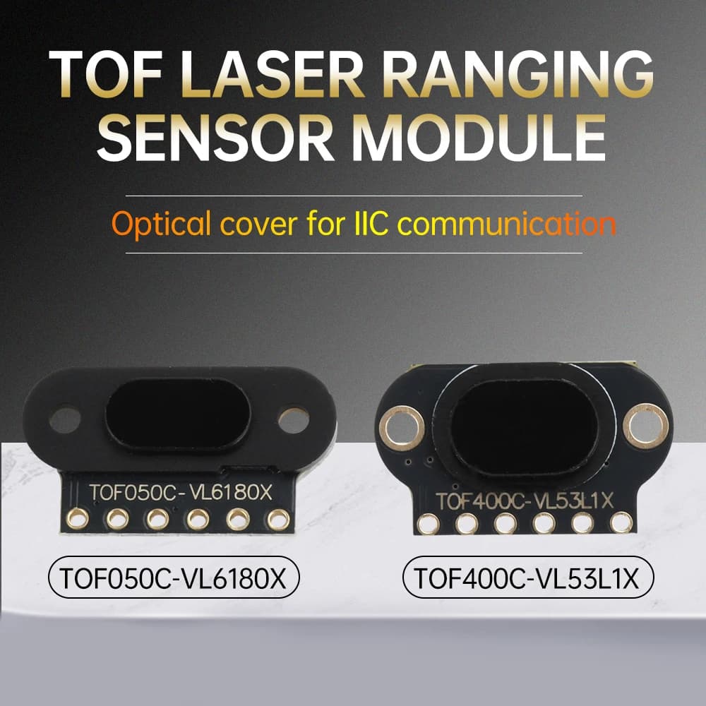 TOF050C/400C Laser Flow Sensor Module ToF Distance Flight Time IIC 4M VL6180X Output for Arduino STM32 with optical cover
