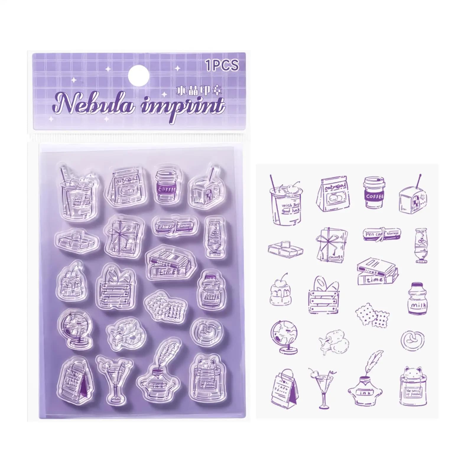 Timbri per Planner Trasparenti con Manico in Acrilico, Decorazioni per Scrapbooking, Forniture per Stampa su Libri, Rilegatura e Creazione di Quaderni e Planner