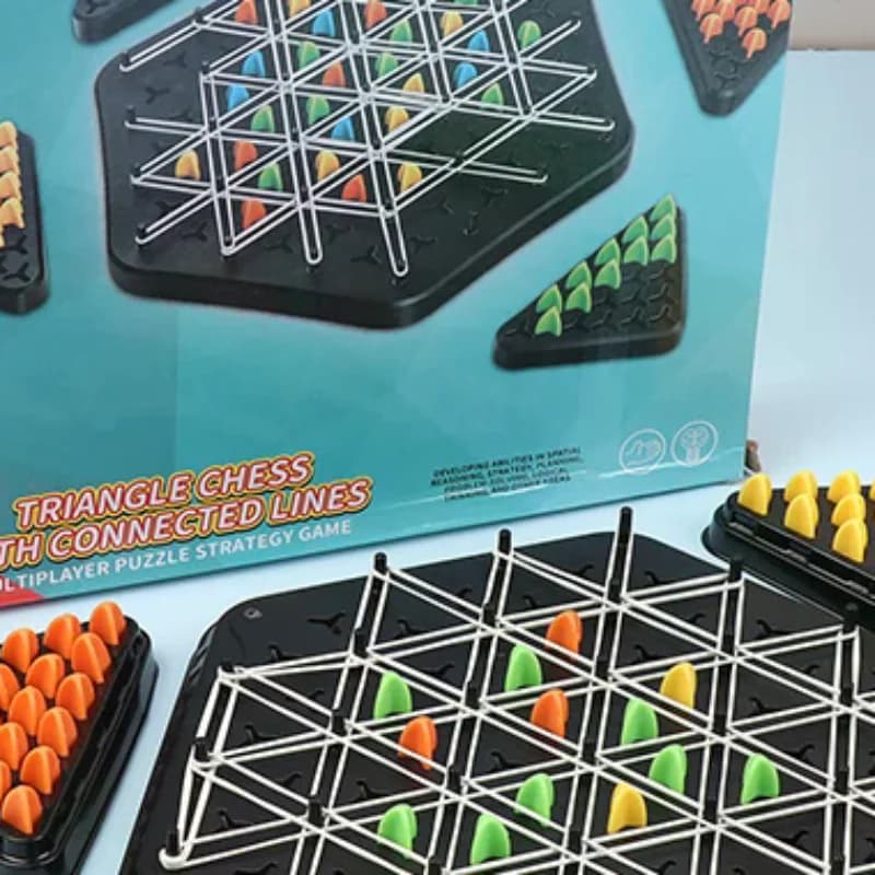 Nuova geometria catena scacchi puzzle triangolo scacchi gioco da tavolo elastico allenamento gioco interattivo battaglia set riunione di famiglia
