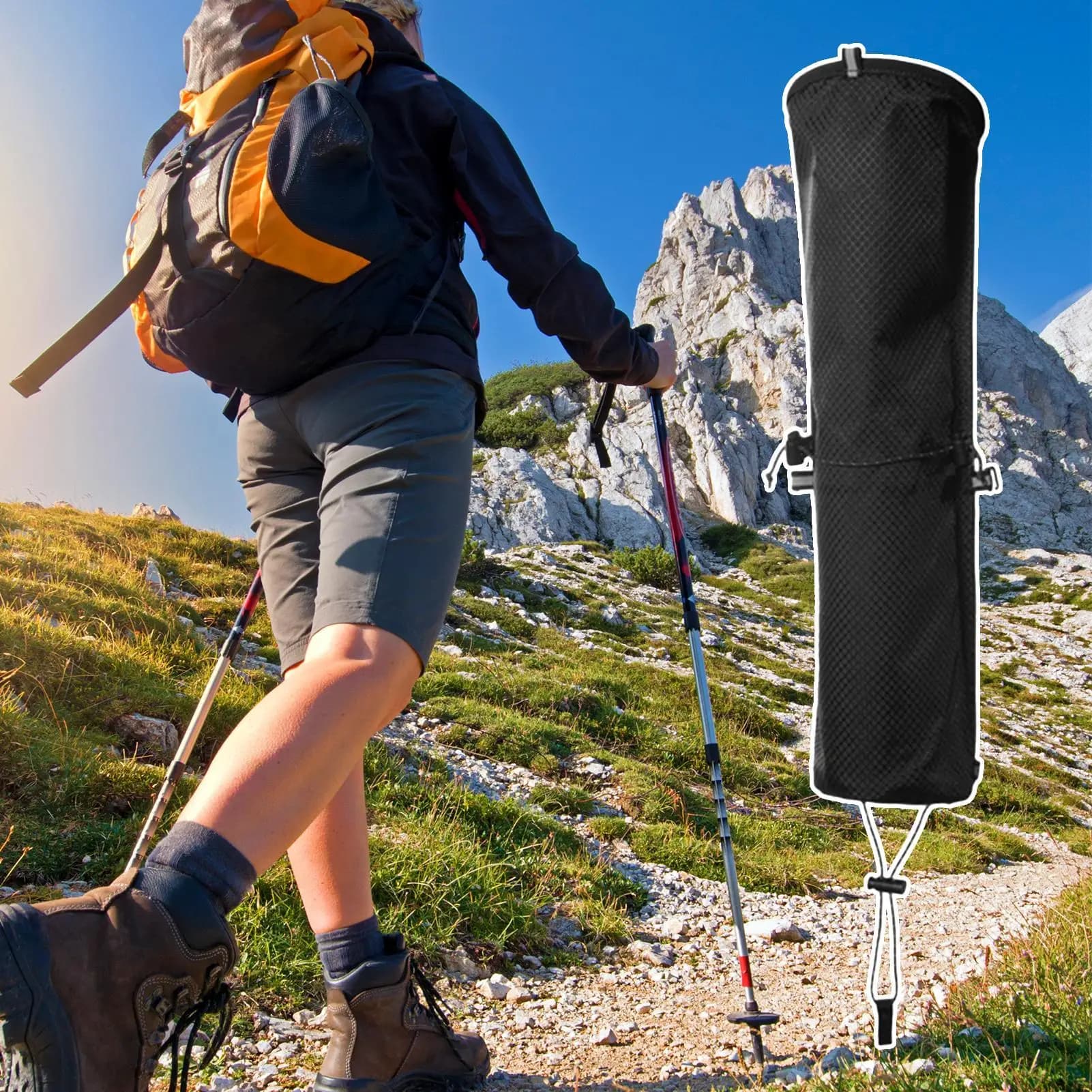 Storage bag for trekking poles Portable case for trekking poles Walking poles Case for outdoor camping poles