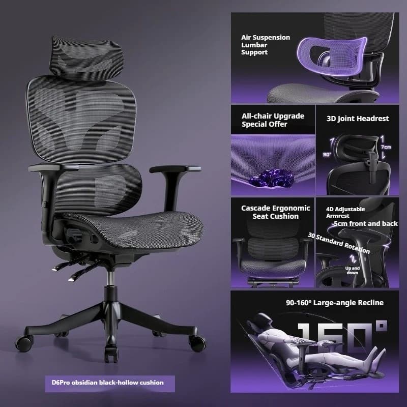 Sedia Ergonomica da Gaming e Ufficio, Poltrona Regolabile, Chaise Bureau Gamer, Sedia da Computer, Reclinabile Relax, Arredo per Vanità