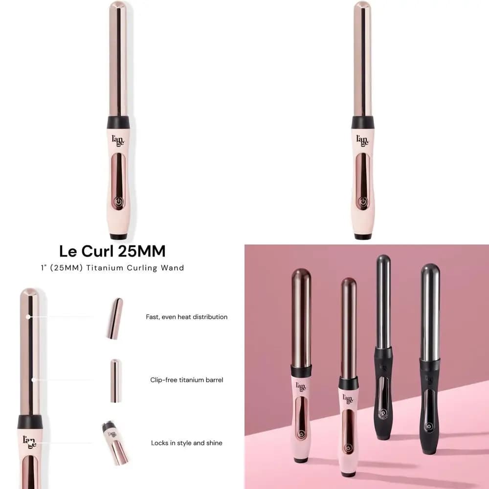 1 inch titanium curling iron | Professional hair curler for all hair types | No clip for tight curls and beach waves