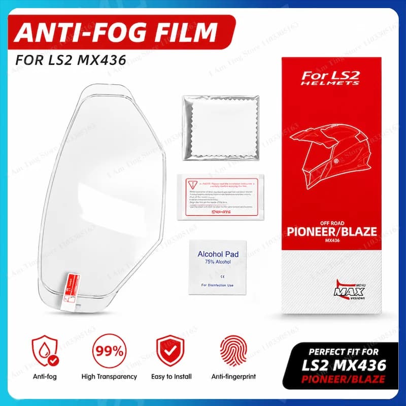 Motorcycle Helmet Visor Film Anti Fog for LS2 MX436 PIONEER EVO BLAZE Anti Fog Film Motorcycle Visor Inserts