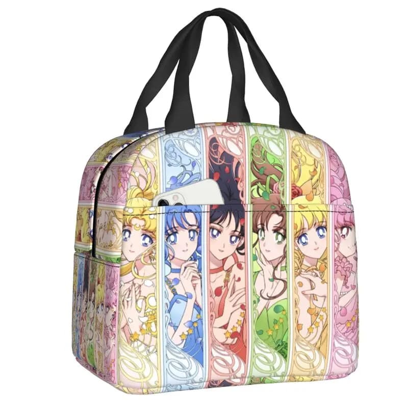 Borsa Termica Personalizzata Sailor Moon per Donne, Contenitore Isolato per Pranzo, Scatola Termica per Bambini, Scuola, Lavoro, Cibo, Picnic, Borsa da Trasporto