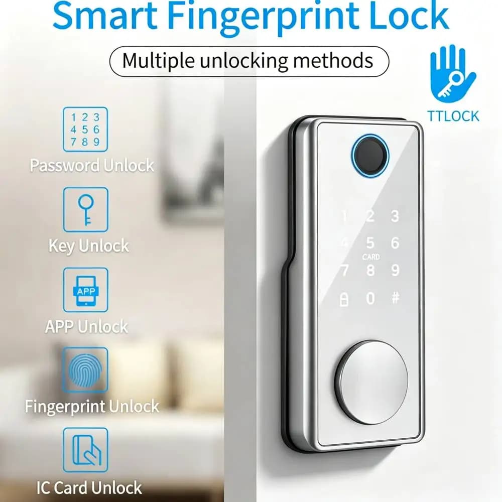 Smart Tuya Bluetooth Access Control Machine Mobile Phone Remote Unlock NFC Fingerprint Password RFID Card Door Lock Controller