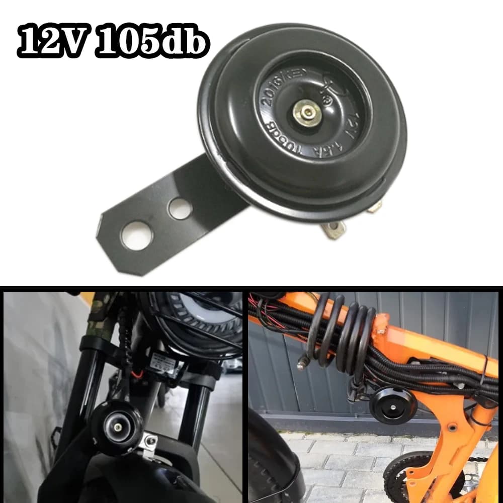 Tromba elettrica universale per moto 12V 105db Scooter impermeabile super rumoroso E-Bikes Tromba forte rotonda Motocross ATV parte modificata
