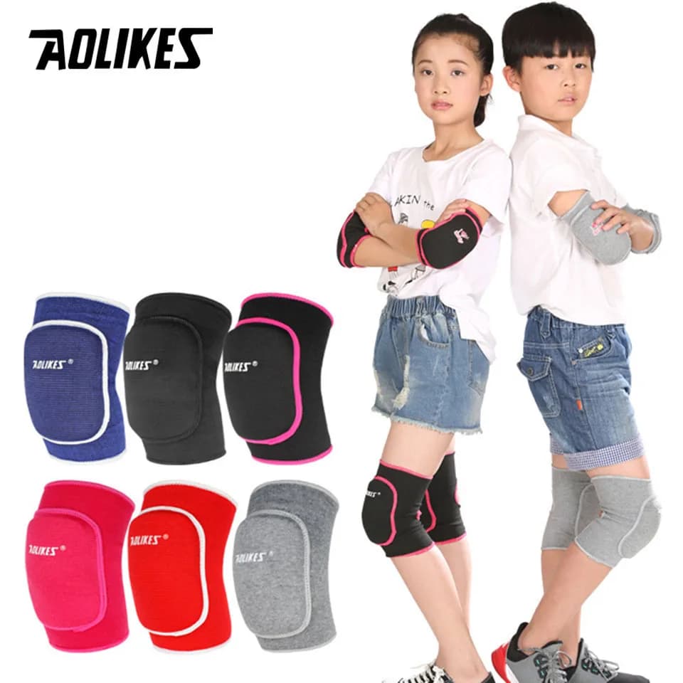 AOLIKES 1 paio di ginocchiere in spugna spessa per bambini, danza, pallavolo, tennis, ginocchiere, sport, palestra, ginocchiere per bambini
