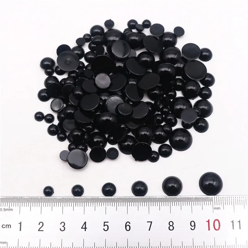 5mm-20mm occhi di sicurezza in plastica nera per orsi ago infeltrimento animali burattino artigianato fatto a mano bambini fai da te peluche bambole accessori