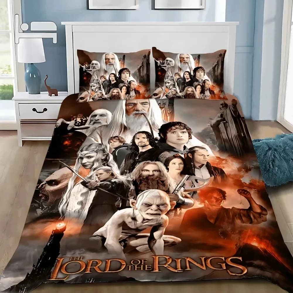 Squisito 3D Il Signore degli Anelli Carta da parati Hobbit Decorazioni per la casa Stampa Set di biancheria da letto Letto consolatore Bambini Ragazze Ragazzi Regalo