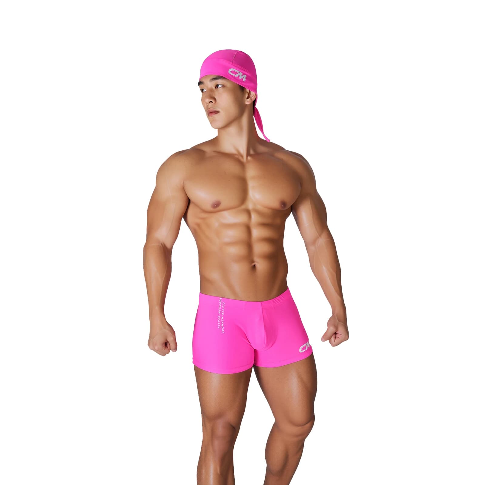Men's Summer Set: Swimwear Boxer and Swim Hat Pirate Style, Beach Swimwear Quick Drying Unit