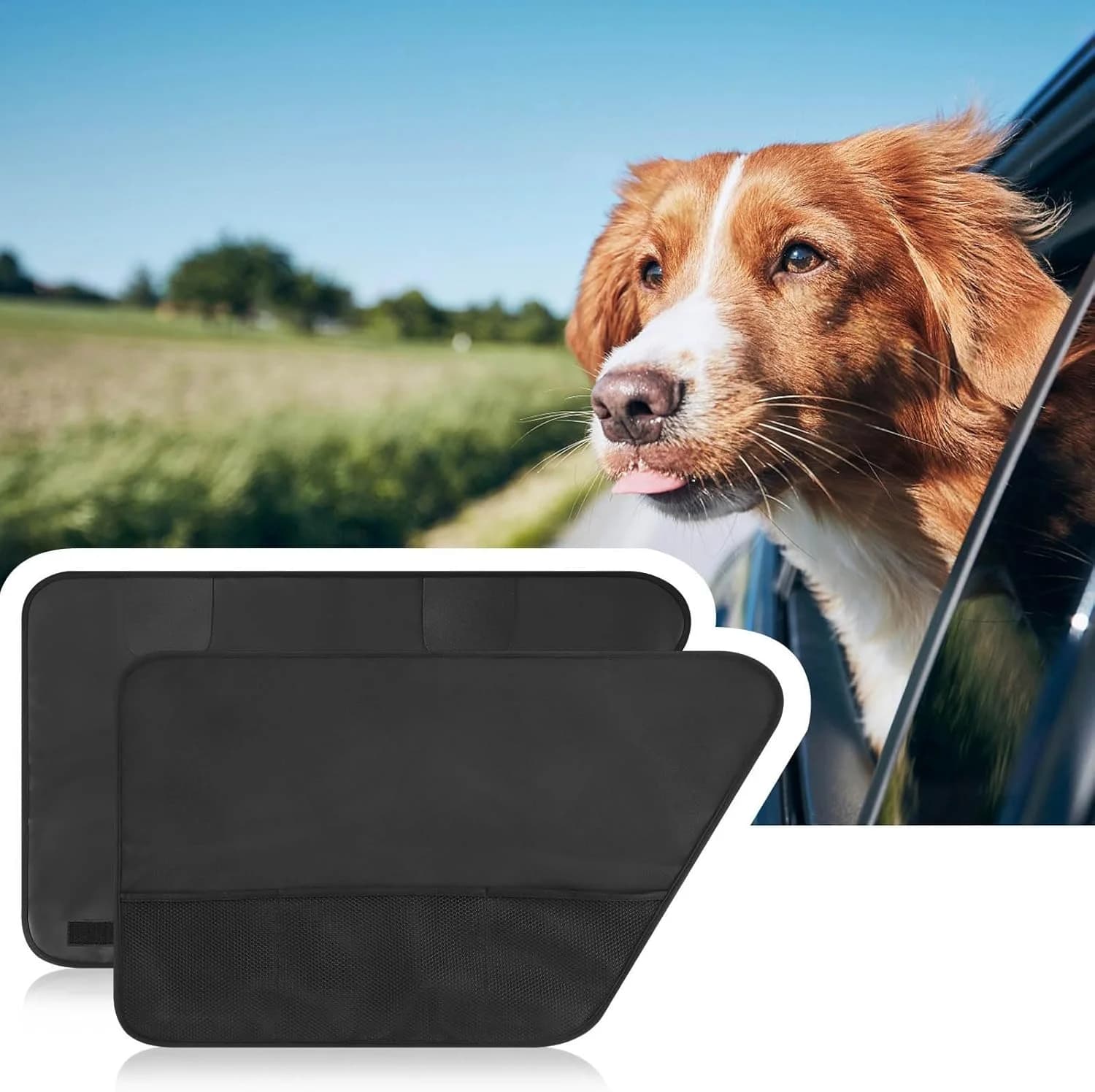 Car Door Storage Organizer Protector Kick Mat Anti-Dirty Cover Back Seat Door Panel Protection Pocket Auto Interior Accessories
