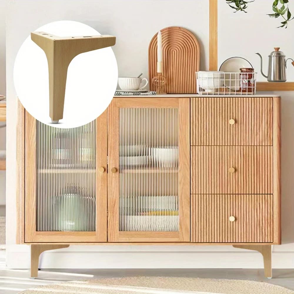 Gambe per divani in metallo a forma di Y da 10 cm in rovere bianco - gambe per mobili decorative ispessite per la decorazione domestica