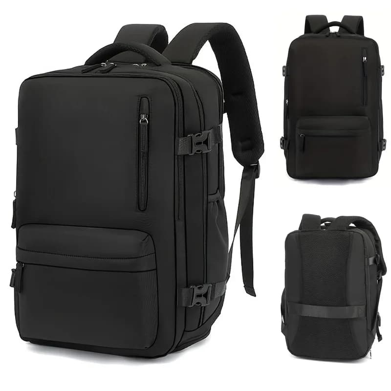 Expandable Business Travel Backpack, Waterproof Laptop Backpack Fits 15.6 Inch Notebook with Luggage Strap for Work Trip