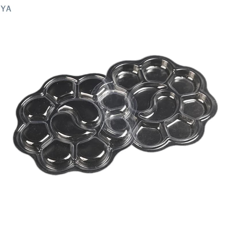 【YA】20pcs Disposable Gouache Oil Painting Palette Plum Blossom Shape Painting Art Palette Washable Watercolor Paint Palette