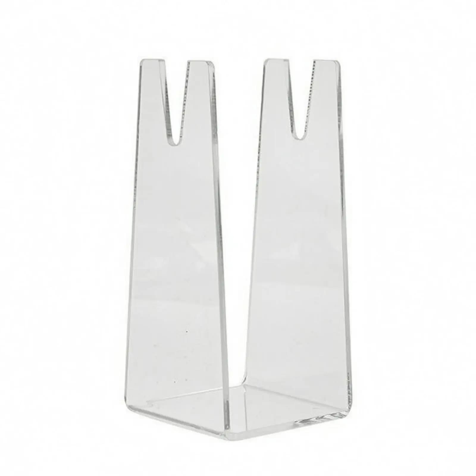 Transparent Acrylic Racket Stand Compact Pong Paddle Display Rack for Table Tennis Accessories