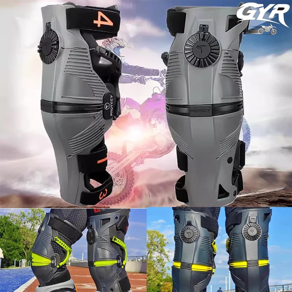 GYR Safety Gear Skeleton Offroad Motorcycle Race Bike MTB Knee Guard Mechanical Exoskeleton Guard T10 X8