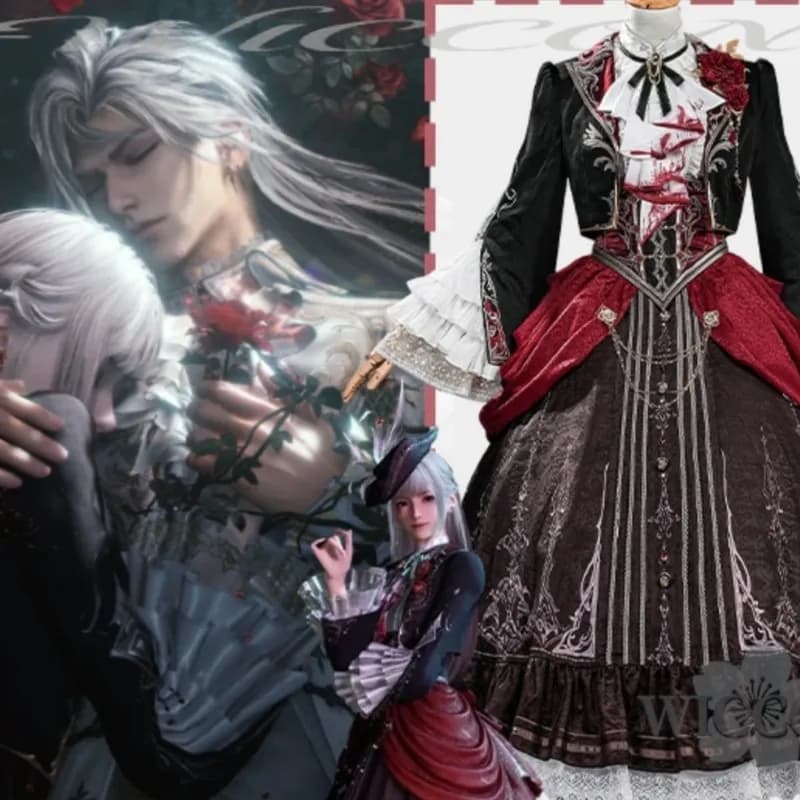 Love And Deepspace Cosplay Sylus Event: Where Silverwing Rest Silverwing Fiend Goth Classical Lolita Dress Comic Con Festival
