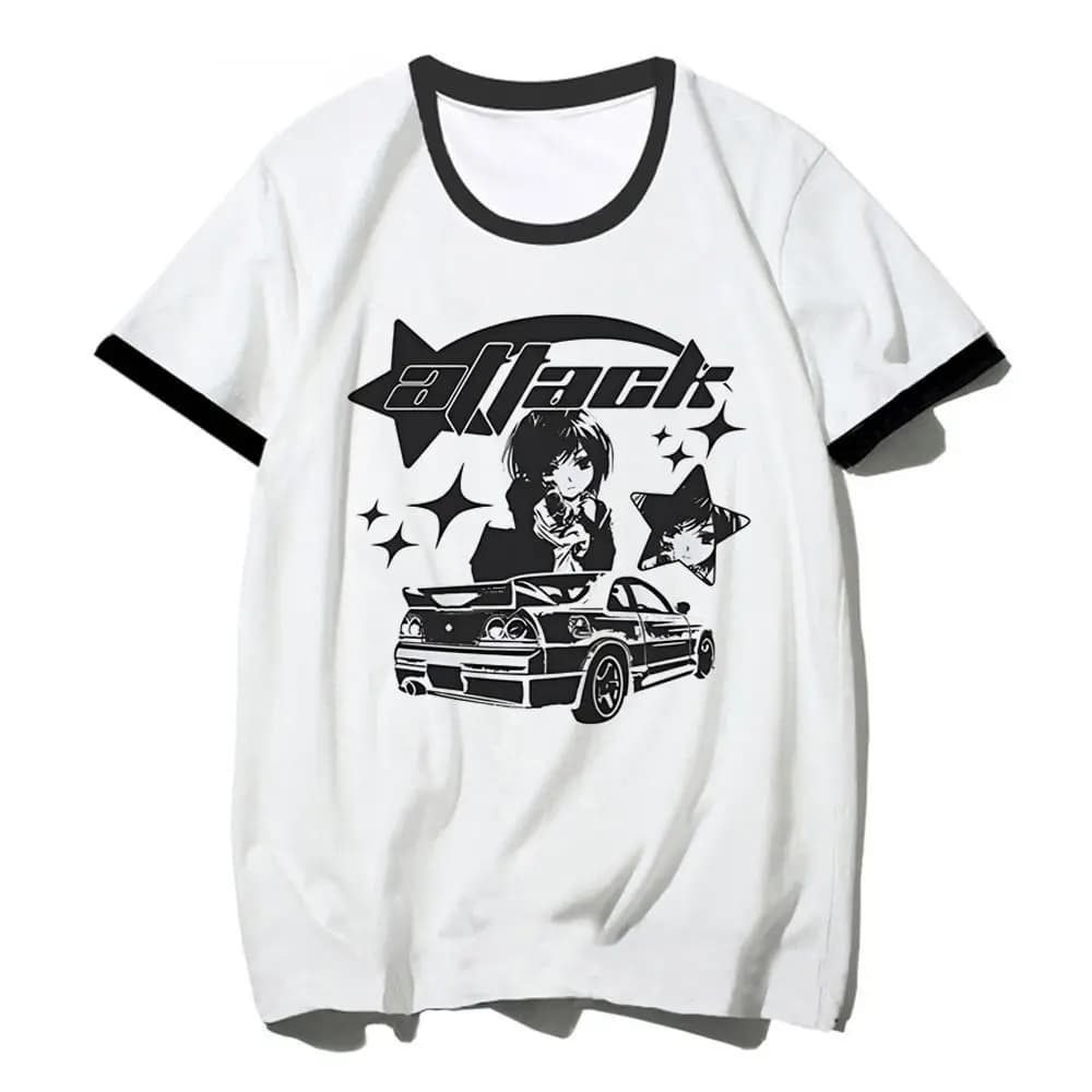 Y2k Star Girl t shirt female Comfortable Retro korean clothes Y2k t shirt Y2k korean clothes Pop Culture Breathable kawaii