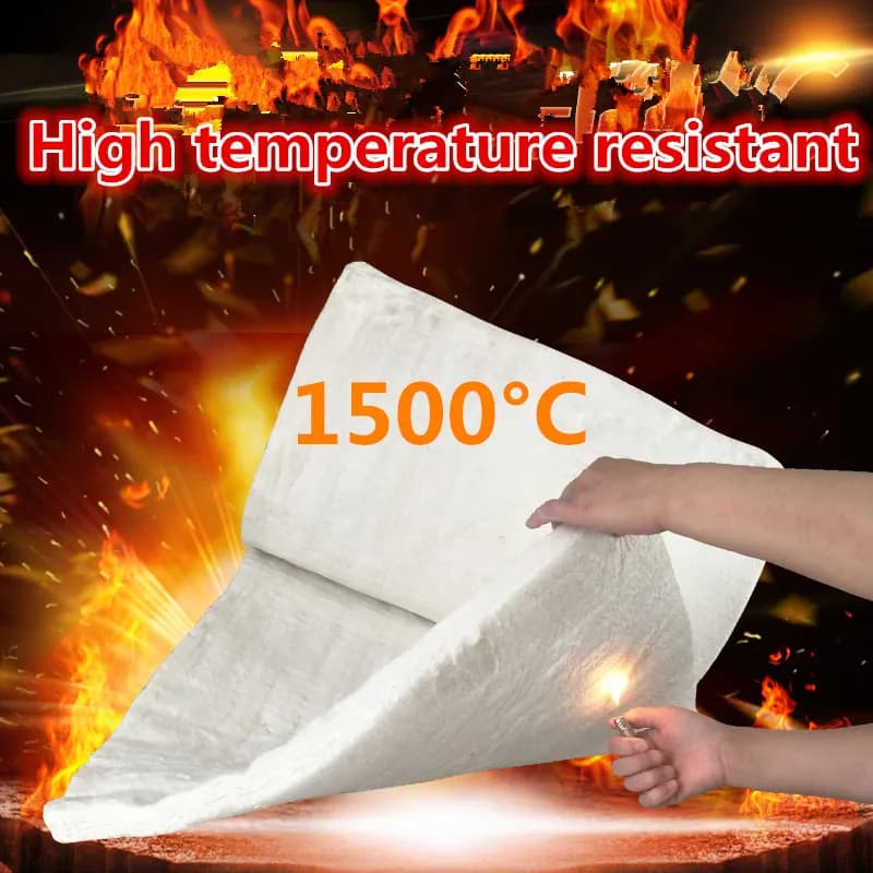 1500 ℃ Coperta in fibra ceramica con cuscinetto in zirconio ad alta temperatura, cotone isolante resistente al fuoco per uso industriale