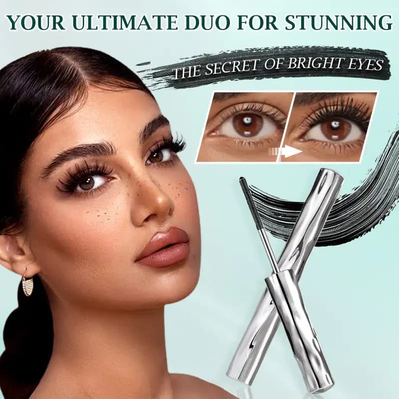 Waterproof Metal Tube Black Silk Fiber Long curling Extensions Non-Clapped Eyelash Extensions Spiral Makeup