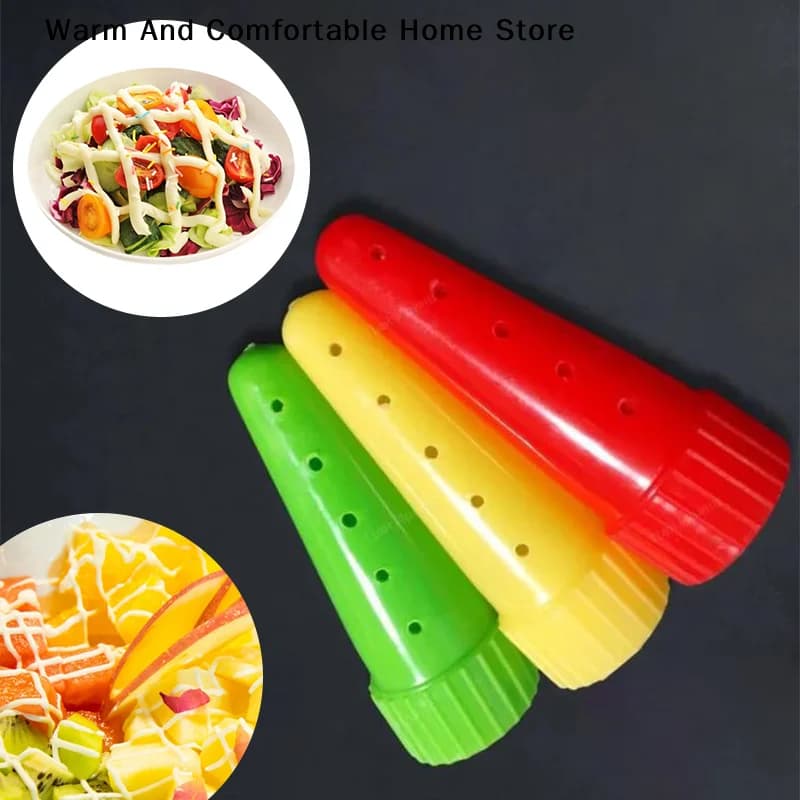 【SE】 3 pezzi/set dispenser per condimenti per insalata ketchup bottiglia da spremere dispenser per sciroppo di plastica ottimo per ketchup, insalata, salsa barbecue