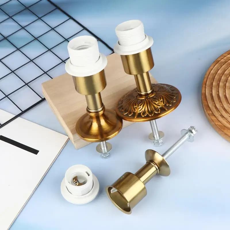 Desk Lamp Holder Fixed Base E27 Screw Lamp Mouth Metal Iron DIY Lighting Accessories DIY Desk Lamp Components Lampshade