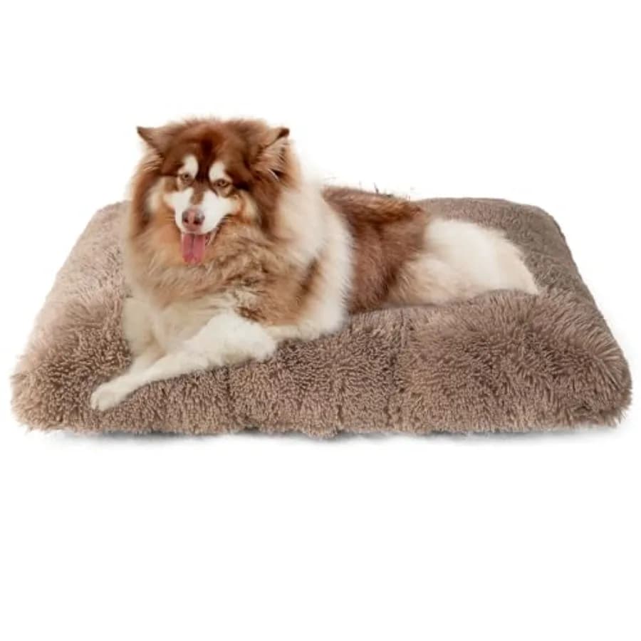 Cuscino XXL per Gabbia per Cani, Letto in Finta Pelliccia per Cani Extra Large, Calmante Anti-Ansia, Lavabile, Morbido e Caldo con N