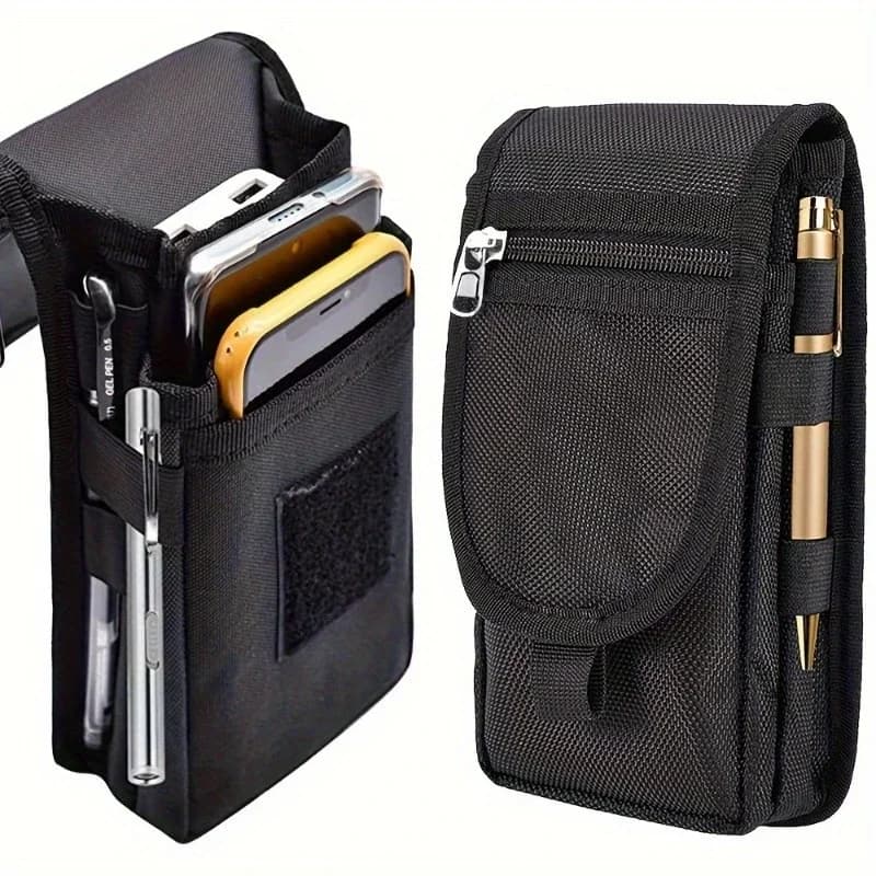 6.3 Inch Multi-Functional Mobile Phone Bag Oxford Fabric Pocket Cell Phone Belt Pouch Case Men's Outdoor Bag for iPhone 17 16 15