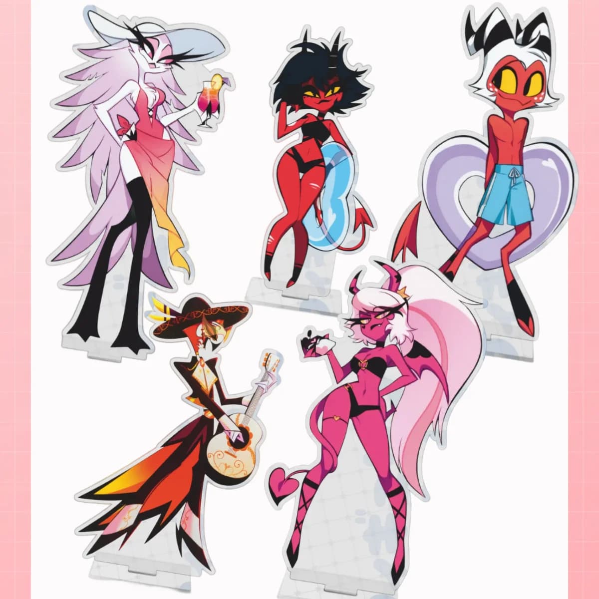 15Cm Acrylic Standing Sign for Helluva Boss Stella Goetia Verosika Mayday Moxxie Millie Loona Anime Standee Decoration Ornaments