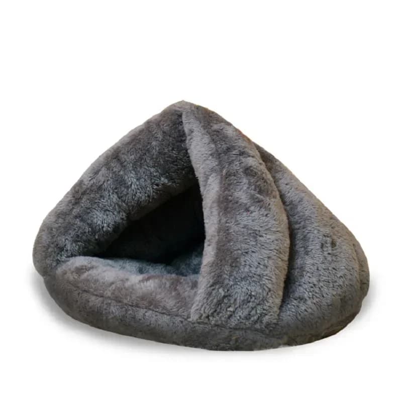 Winter Thermal Triangle Cat Paw Slippers Pet Dog Kennel Cat Dog Mat Thick Sleeping Bag Mongolian Yurt Nest Cozy Beds Accessories