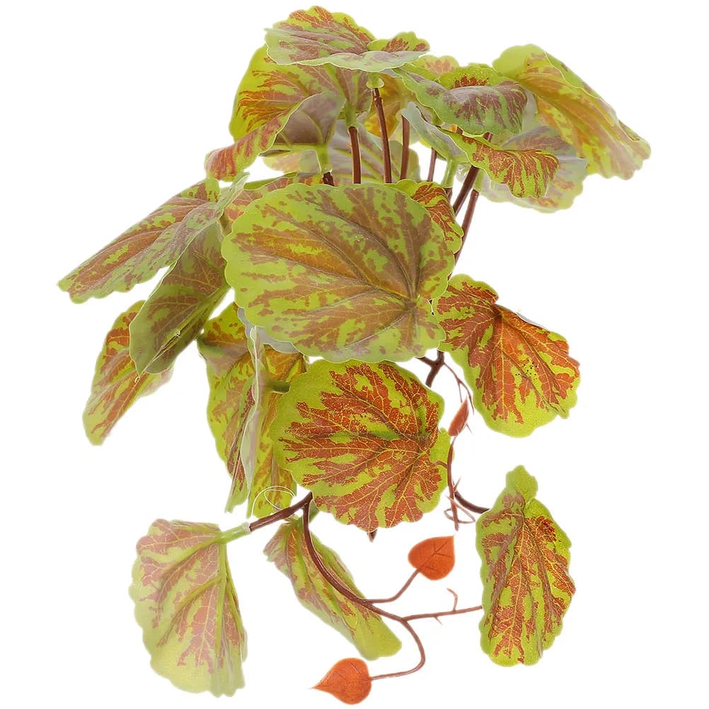 Lifelike Hanging Reptile Plant Pendant Artificial Leaf Decor for Reptile Terrarium Tank Climbing Enrichment Natural Hiding Spot