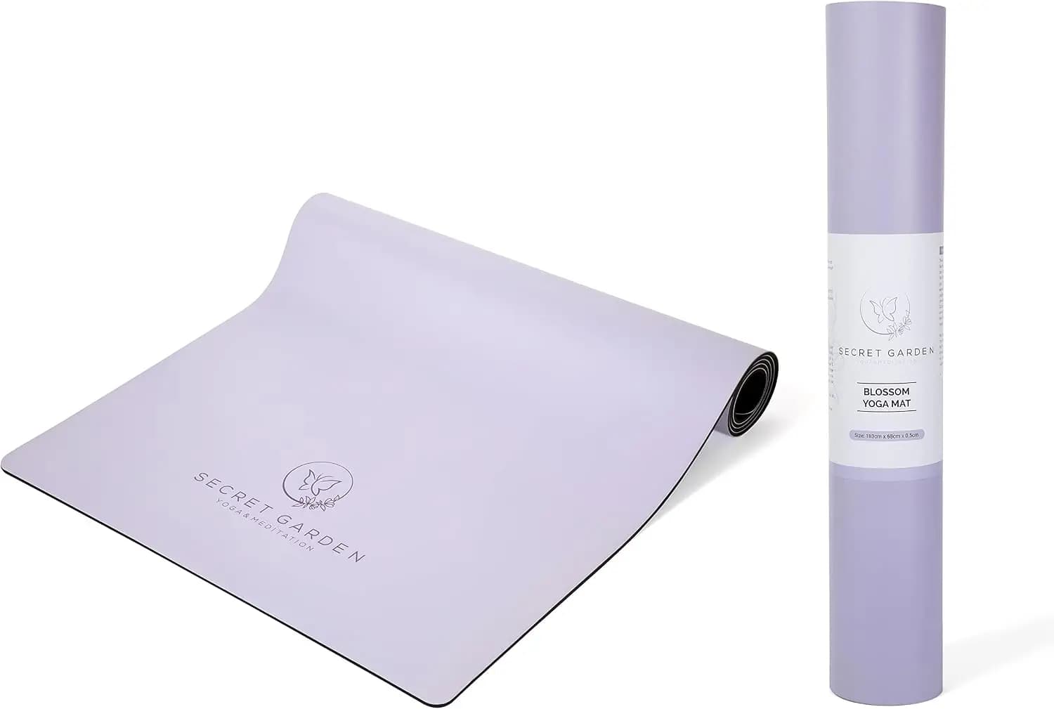 Blossom Exercise Mat 5mm Thick Non-Slip for Yoga, Pilates & Meditation