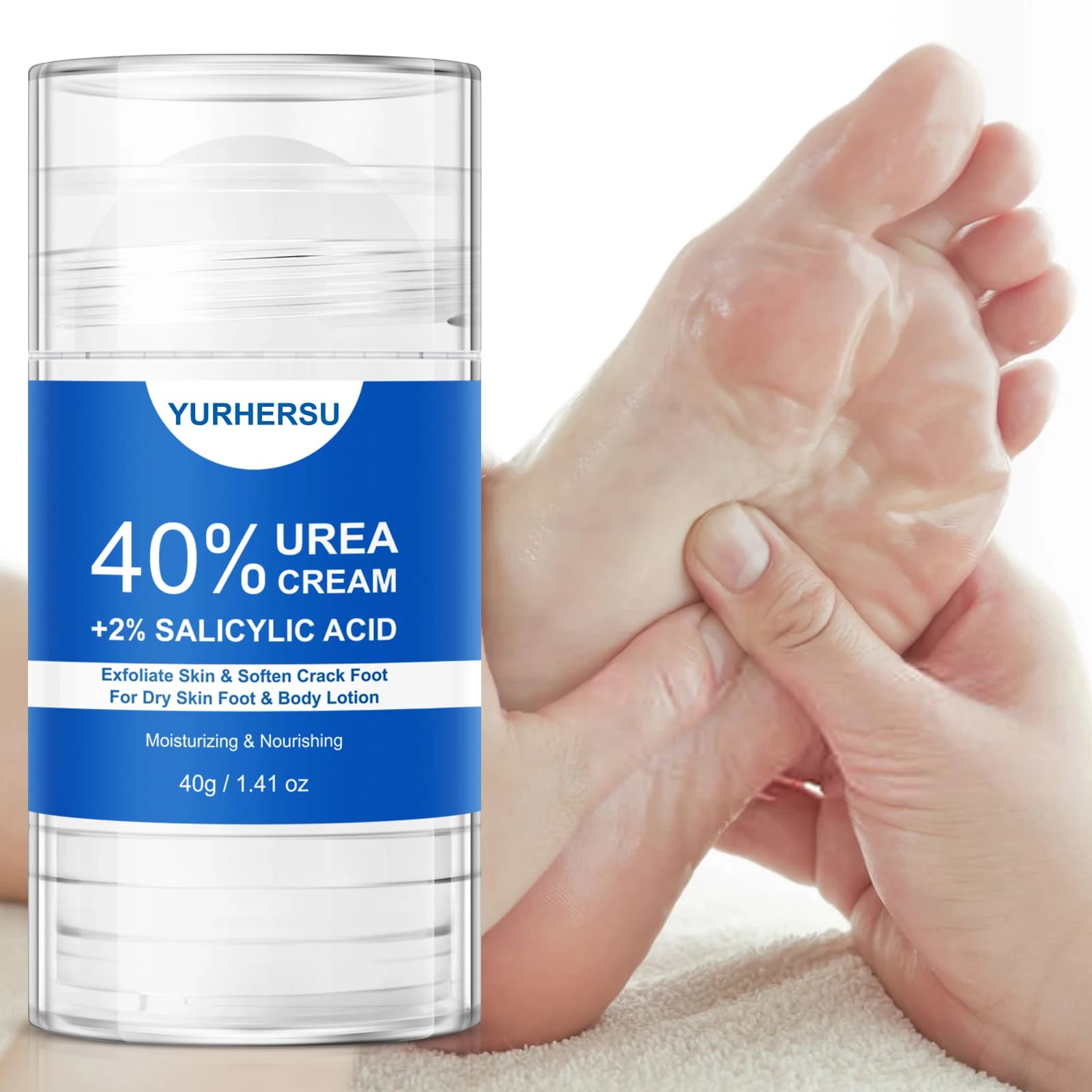 40% urea foot stick cream - Hydrating and exfoliating Reparation Screpolated heel Deep hydration for dry feet Long protection