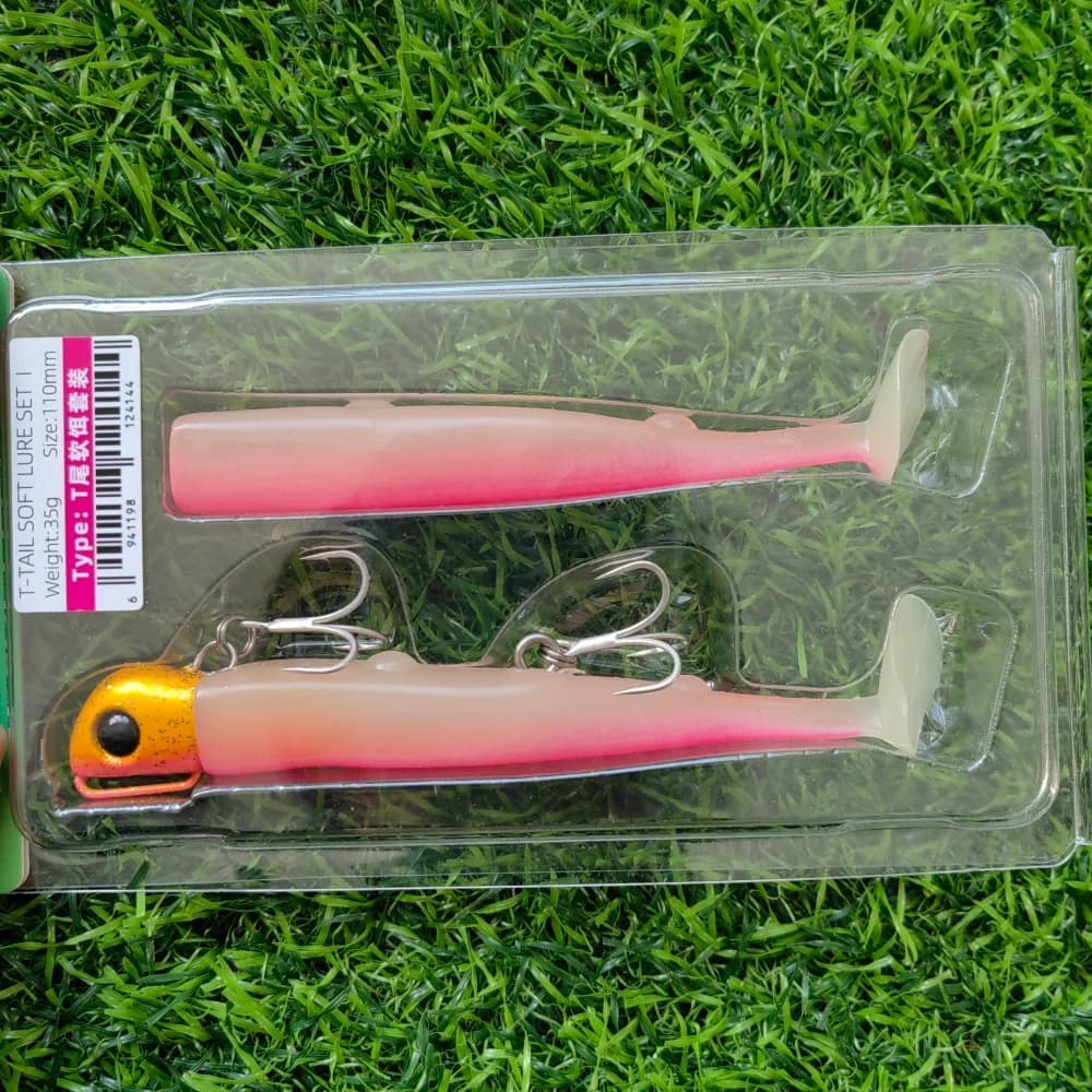 MUKUN T Tail Soft Worm 110mm 35g Esca Morbida Ultra Lunga per Lanci Lunghi, per la Pesca di Spigola e Linguado, con Ami da Jigging
