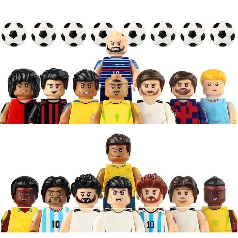 Nuovi Blocchi da Costruzione 43020 2026, Personaggi in Miniatura di Calciatori, Giocattoli Sportivi
