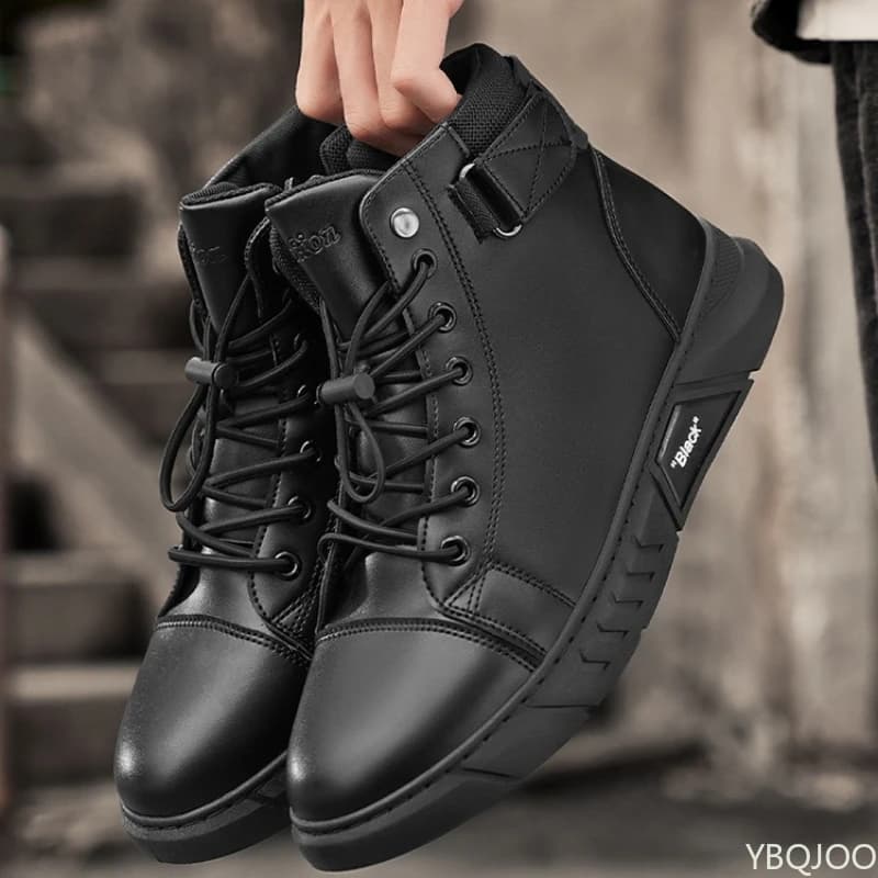 Scarpe da uomo versatili alla moda autunno inverno scarpe da trekking con suola spessa taglio alto casual comode semplici stivaletti