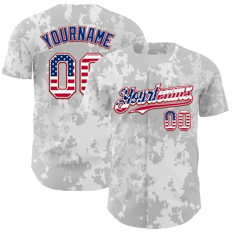 Custom Button Men Baseball Jersey Color Print Personal Team Name Number Hip Hop USA Flag Sportswear Women Baseball T-shirt Tops