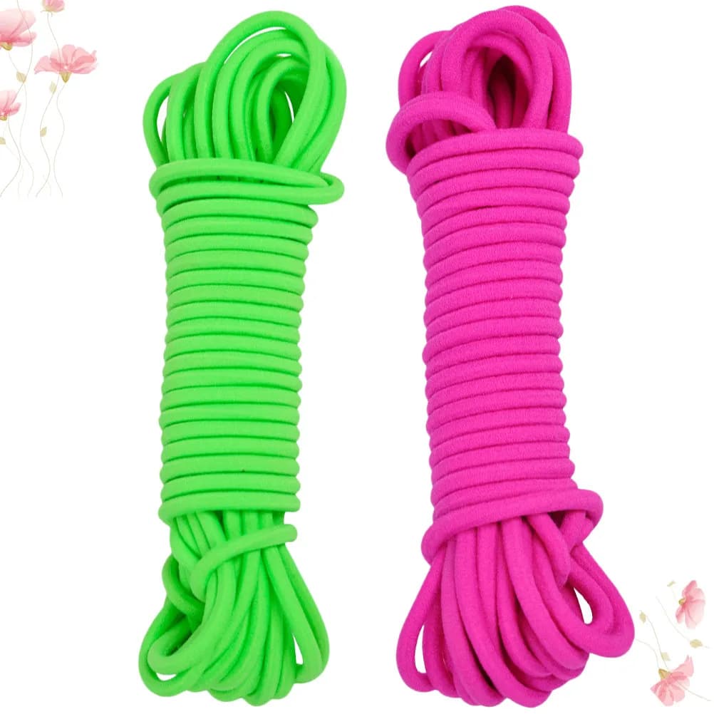 2Pcs Jump Rope Set Premium Lightweight Elastic Skipping Rope for Indoor Outdoor Sports Training Weight Loss School Home Use