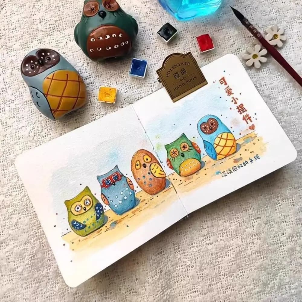 Professional 100% Cotton Watercolor Paper Book Square Shape 12cmx12cm Art Drawing Paper 300g Sketchbook Art Drawing