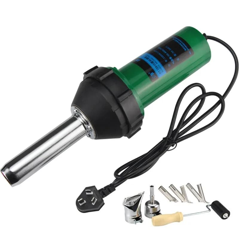 Set di pistole per saldatura in plastica da 1080 W Kit di saldatori per pistola termica per torcia ad aria calda per pavimenti in vinile PVC PP PE Serbatoio dell'acqua Geomembrana PT1080A